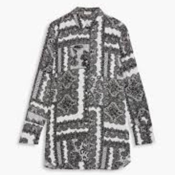 Malene Birger Cologne printed silk blend blouse small/medium - Picture 3 of 11